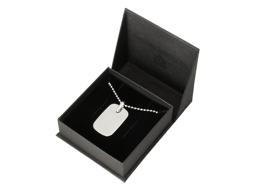 Halsband ID Tag Silver – utan gravyr Halsband ID Tag Silver – utan gravyr