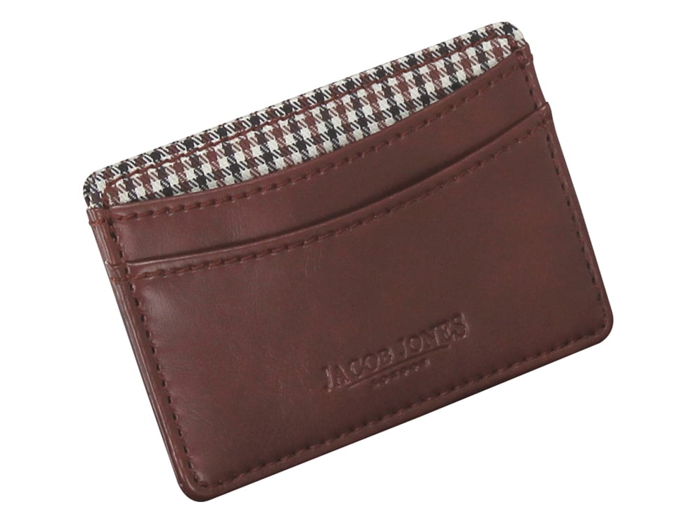 Kortfodral Jacob Jones Tan & Check – utan gravyr Kortfodral Jacob Jones Tan & Check – utan gravyr