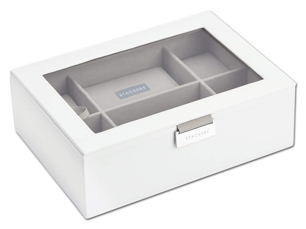 Klocklåda Stackers White & Grey – utan gravyr Klocklåda Stackers White & Grey – utan gravyr
