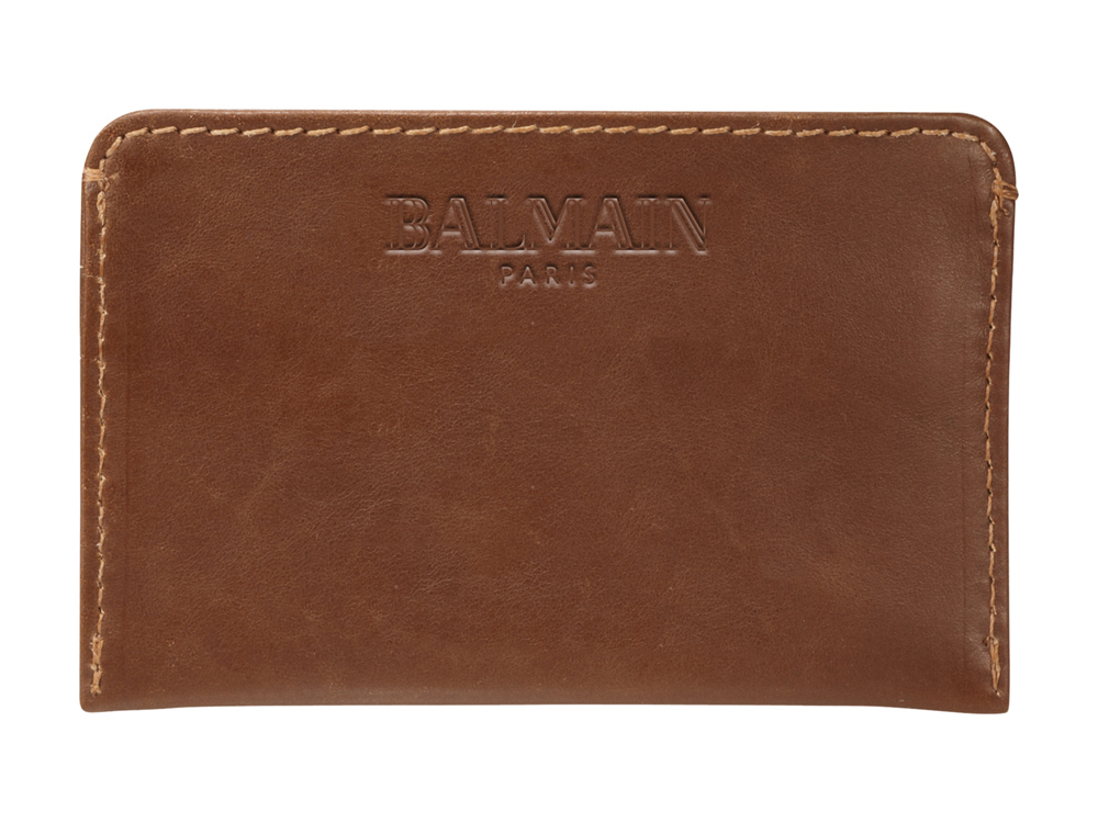 Kortfodral Balmain Leather Brown – utan gravyr Kortfodral Balmain Leather Brown – utan gravyr