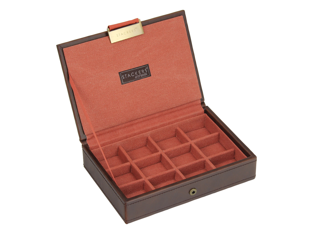 Förvaringslåda Manschettknappar Stackers Brown & Orange – utan gravyr Förvaringslåda Manschettknappar Stackers Brown & Orange – utan gravyr