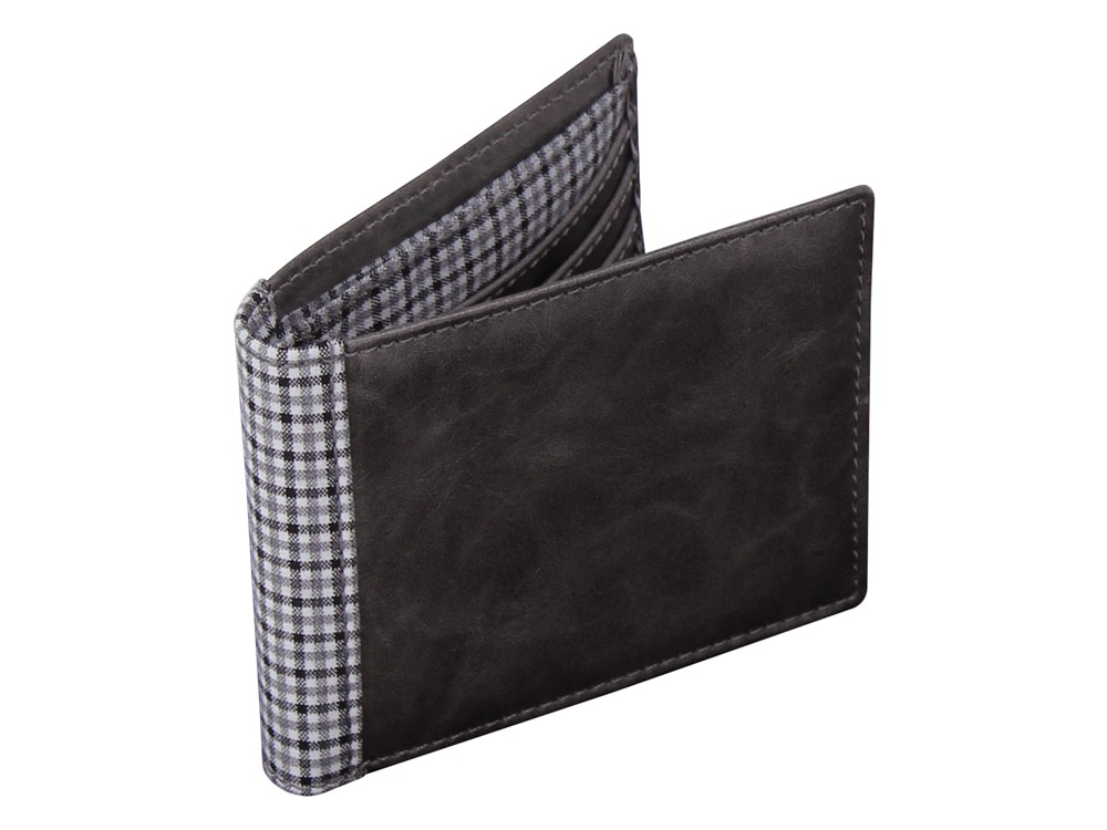 Plånbok Jacob Jones Grey & Check – utan gravyr Plånbok Jacob Jones Grey & Check – utan gravyr