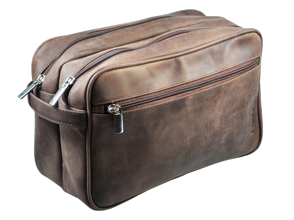 Necessär Pfeilring Double Brown Leather – utan gravyr Necessär Pfeilring Double Brown Leather – utan gravyr