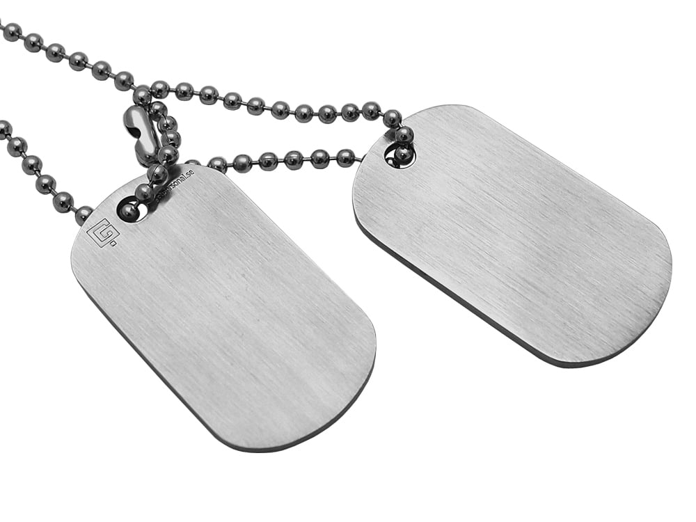 Dogtags Private Brushed Steel