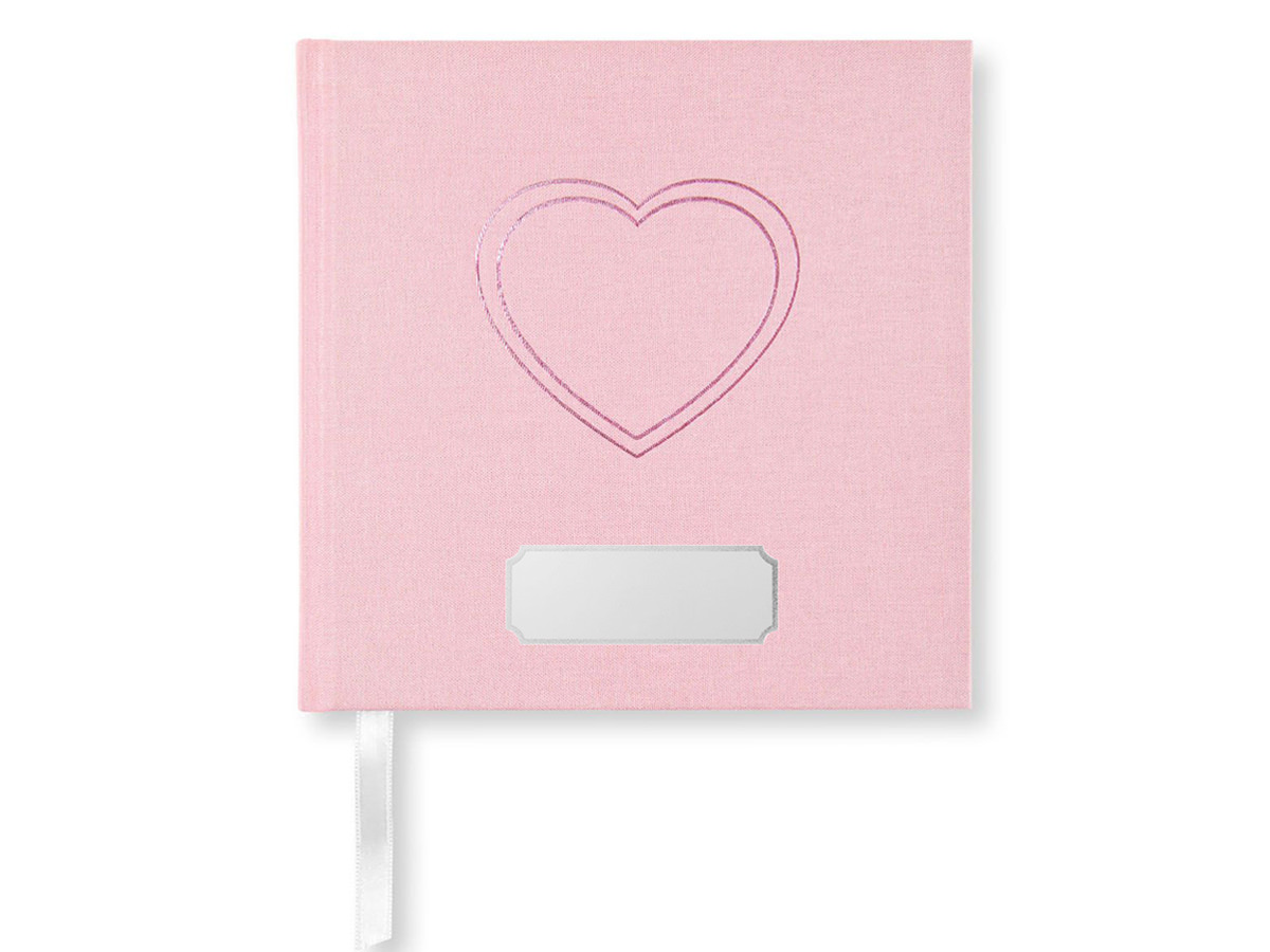 Anteckningsbok Gästbok Paperstyle Rosa Hjärta 185 x 185 mmproduktzoombild #1