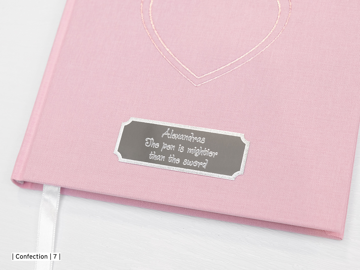 Anteckningsbok Gästbok Paperstyle Rosa Hjärta 185 x 185 mmproduktzoombild #2