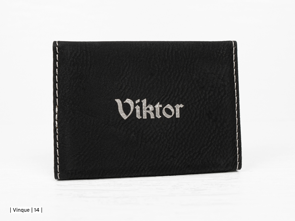 Visitkortshållare Eco-läder Salvatore Svartproduktzoombild #3