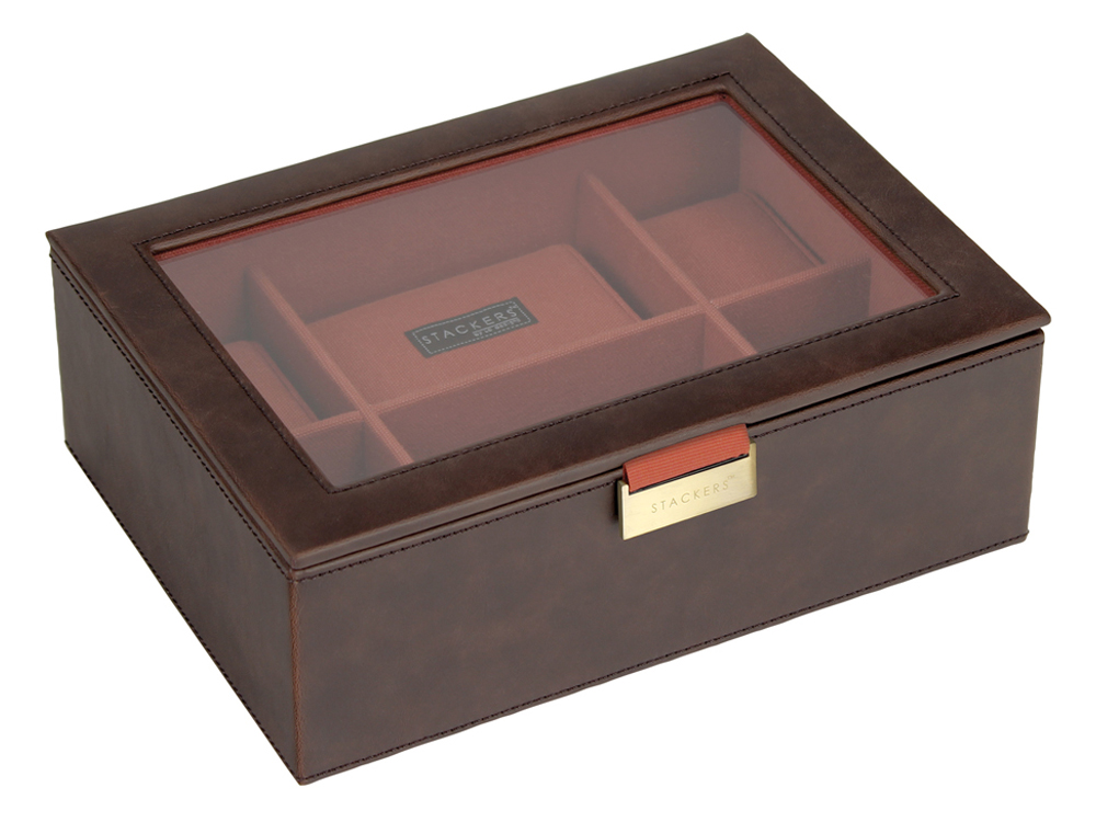 Klocklåda Stackers Brown & Orange – utan gravyr Klocklåda Stackers Brown & Orange – utan gravyr
